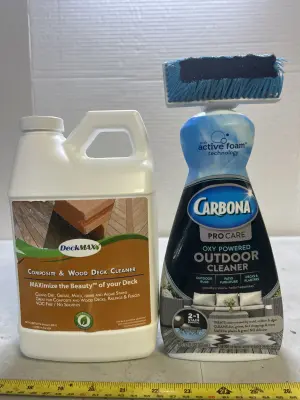 deck cleaner and oxy powered outdoor cleaner
