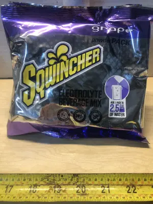 2 packs 23.83oz grape Sqwincher drink mix