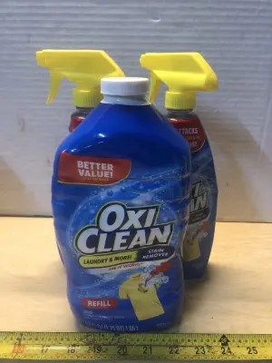 2 bottles 21.5oz oxi clean, 56oz oxi clean