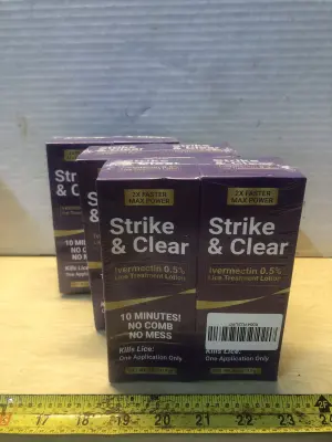 6 boxes 4oz strike and clear lice killer