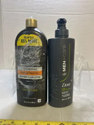 dove mens soap and goldbond lotion (cap broke ) as is