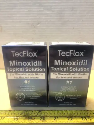 2 boxes 2oz TecFlox minoxidil topical solution
