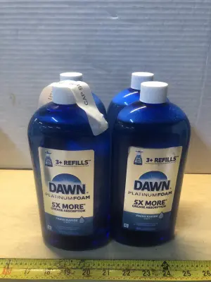 4 bottles 30.9oz Dawn platinum foam
