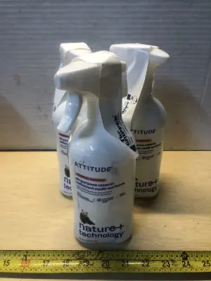 3 bottles 27.1oz Attitude all purpose cleaner