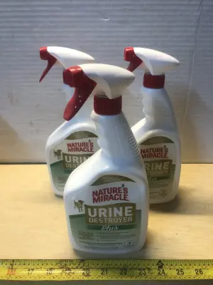3 bottles 32oz natures miracle urine destroyer