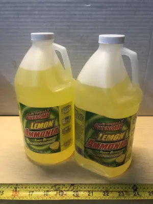2 bottles 64oz LAs totally awesome lemon ammonia cleaner