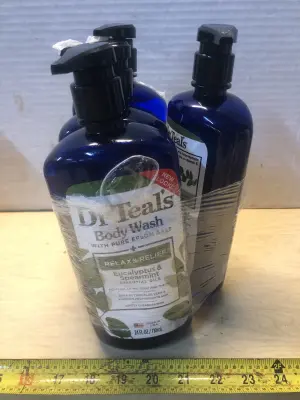 4 bottles 24oz Dr Teals body wash