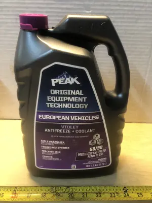 1 gallon Peak European vehicle antifreeze + coolant
