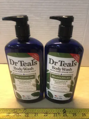 2 bottles 24oz Dr Teals body wash