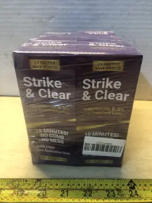 6 boxes 4oz strike&clear lice killer