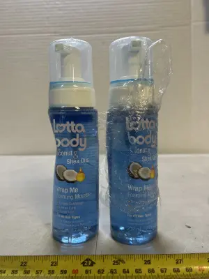 2 hair mousse dented bottles