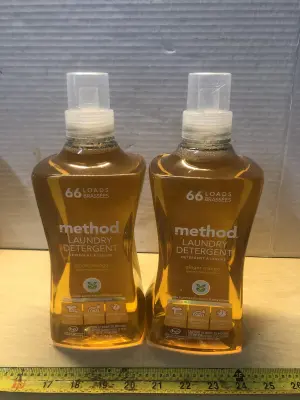 2 bottles 53.5oz method laundry detergent