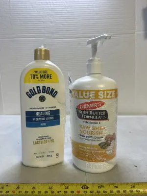 2 value size lotions 1 cap broken