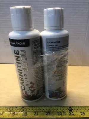 2 bottles 16oz Bakakoul Carnitine 3000 dietary supplement exp:9/28