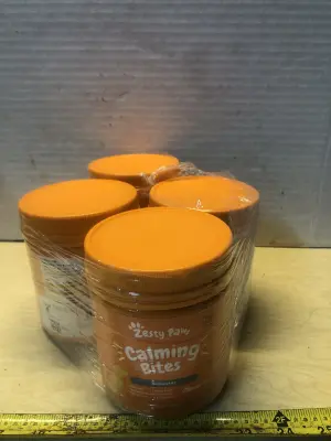 4 tubs 90 chews each zesty paws calming bites exp:2/26