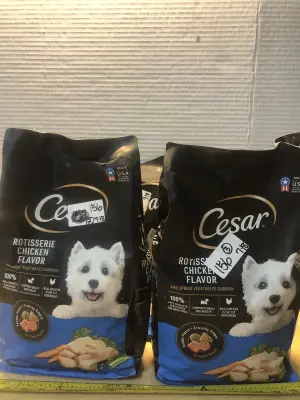 3 bags Cesar dog food exp:4/24/26