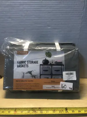 Pack of 7 fabric storage baskets