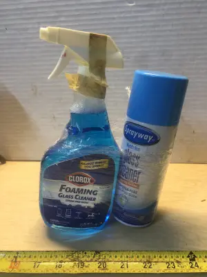 23oz Clorox foaming glass cleaner, spray way glass cleaner