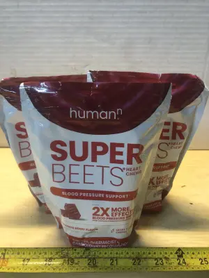 3 packs human super beets heart chews