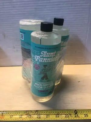3 bottles Aunt Frannies multisurface floor cleaner