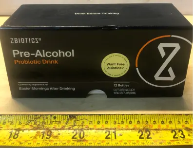 12 bottles 0.47oz Zbiotics pre alcohol drink exp:2/27