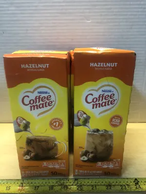 4 boxes 50 each coffee mate hazelnut creamers exp:10/26