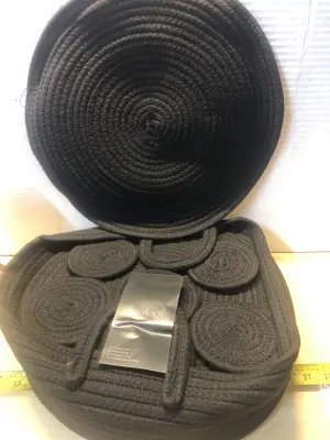Black placemat set