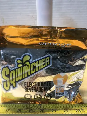 2 packs 23.83oz orange Sqwincher drink mix