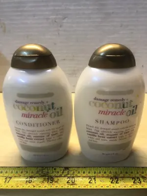 2 bottles 13oz coconut miracle oil shampoo and conditioner