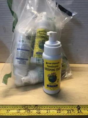 6 bottles 8oz earth bath grooming foam for pets