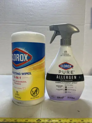clorox wipes and allergen spray