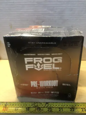 2 boxes frog fuel preworkout drink dietary supplement exp:10/16/27