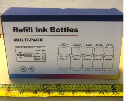 Multipack refill ink bottles