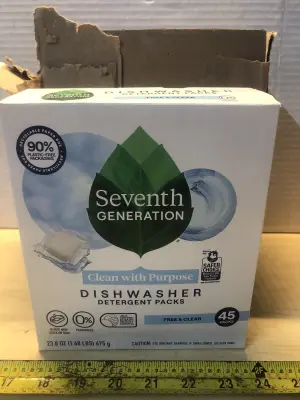 2 boxes 45 each seventh generation dishwasher packs