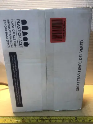 Box of plastic grocery bag