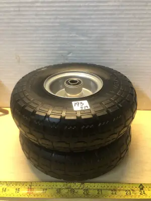 2 plastic tires