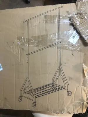 Heavy duty garment rack as is box opened