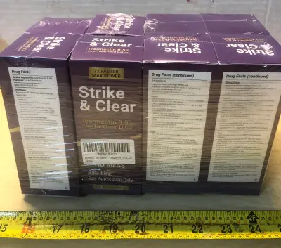 8 boxes strike and clear lice killer