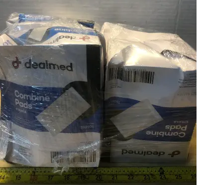 5 boxes dealmed sterilized pads