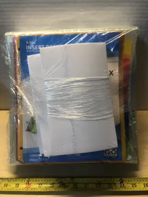 2pc 3 ring binders pack of insert dividers and 3 packs large index cards