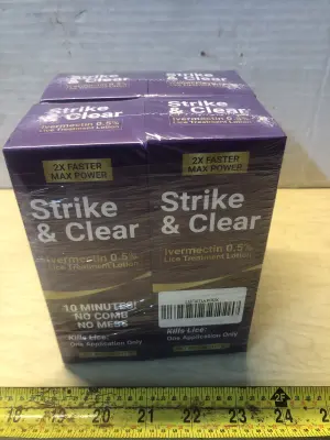 4 boxes 4oz strike and clear lice killer