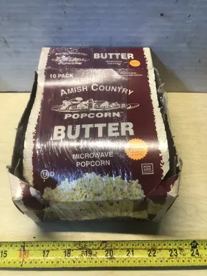 Box of Amish country butter popcorn exp:1/27