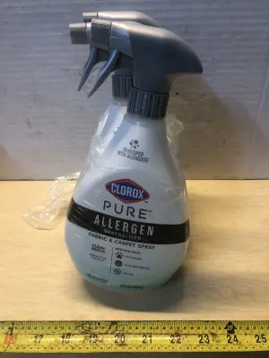 3 bottles 26oz Clorox pure allergen neutralizer carpet spray