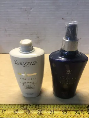8.5oz Kerastase shampoo cap broke, 8.5oz saints and sinners leave in conditioner
