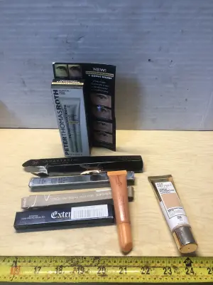 Gel eye liner, eye brow pen, eye liner, brow pencil, 0.67oz eye tightener, mango mousse, 10oz foundation sunscreen