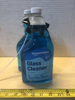 2 bottles 32oz Amazon basics glass cleaner