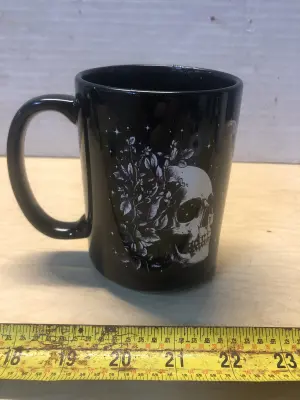 Black coffee mug
