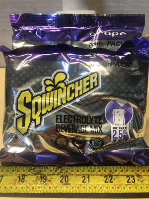 2 packs 23.83oz grape Sqwincher drink mix