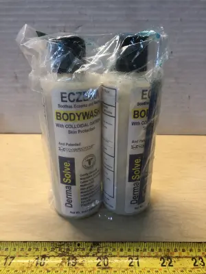 2 bottles 8oz Derma Solve Eczema Body wash
