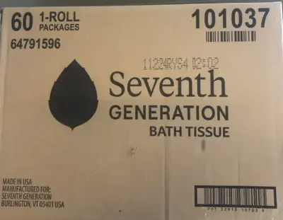 60 rolls seventh generation toilet paper